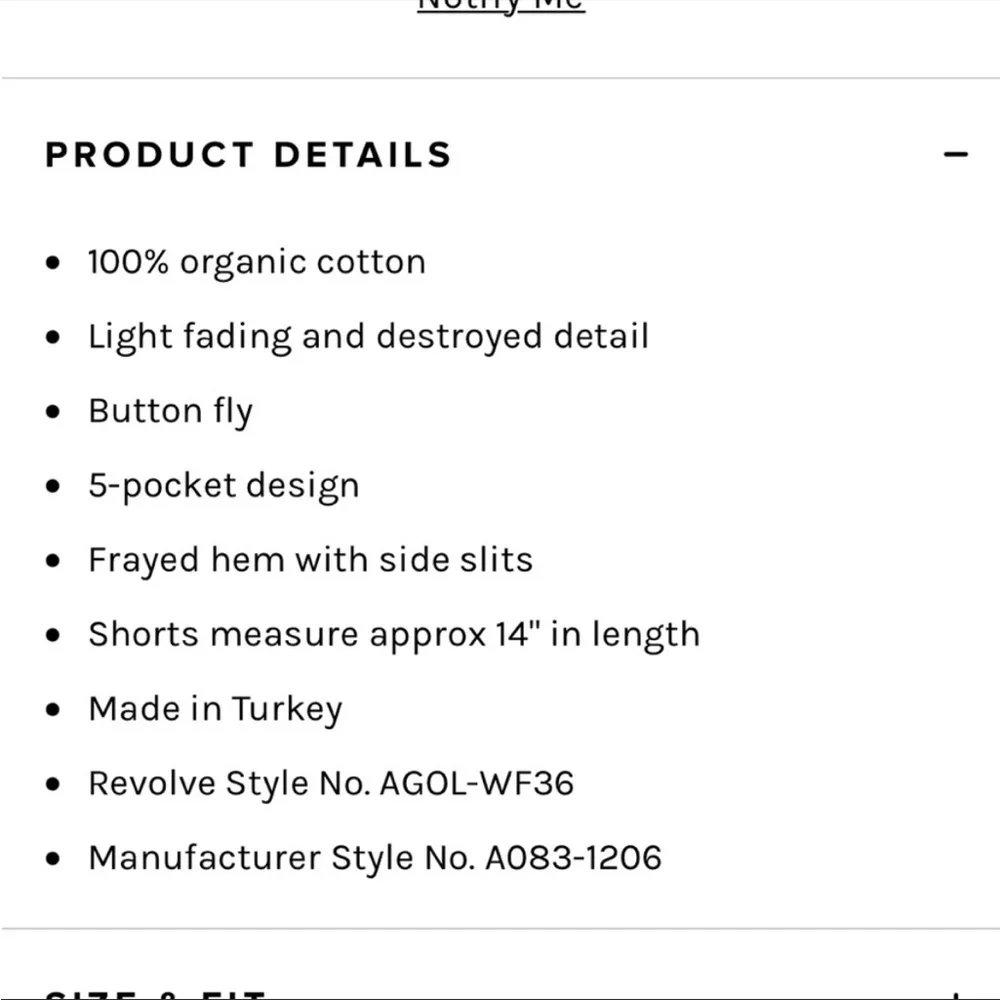 Agolde Dee Super High-Rise Denim Shorts in color precision, size 26 - Picture 5 of 8